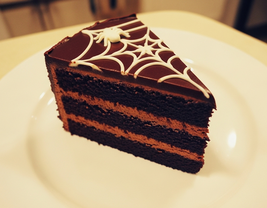 Spiderweb Chocolate Cake 🕸️🍫
