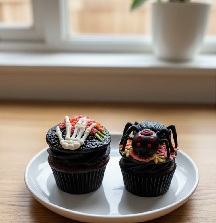 Creepy Elegance Halloween Cupcakes