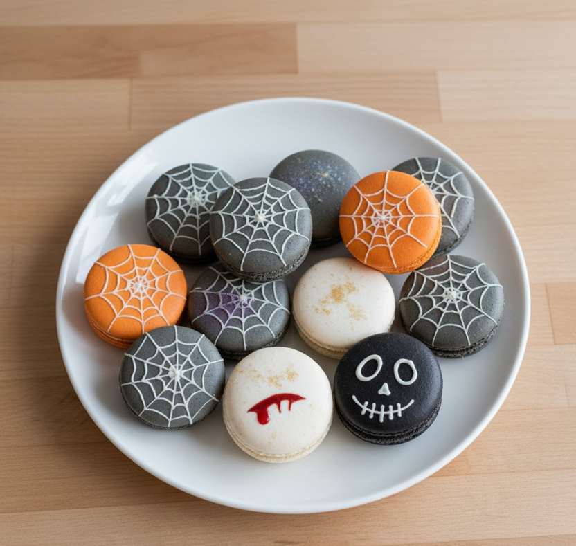 Spooky Elegance Halloween Macarons
