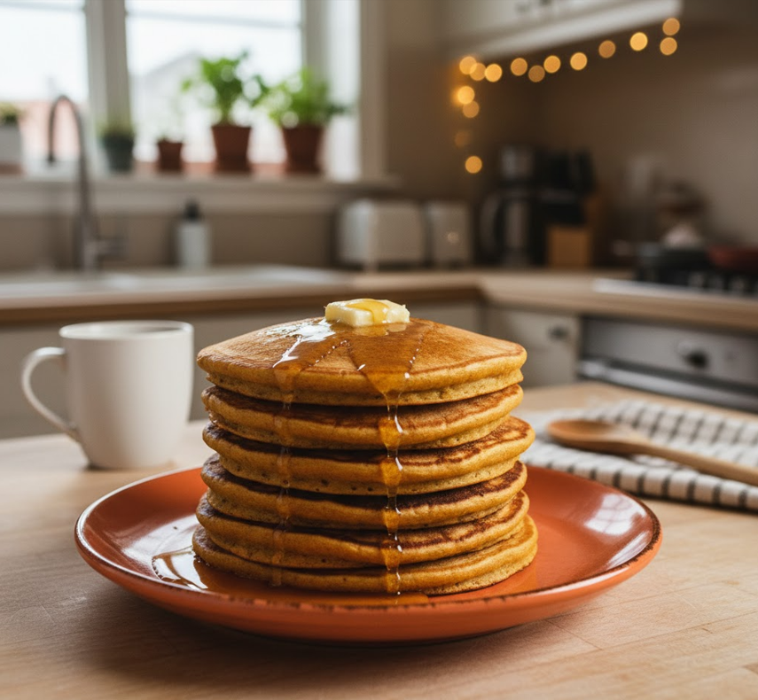 Fluffy Pumpkin Pancakes 🎃 