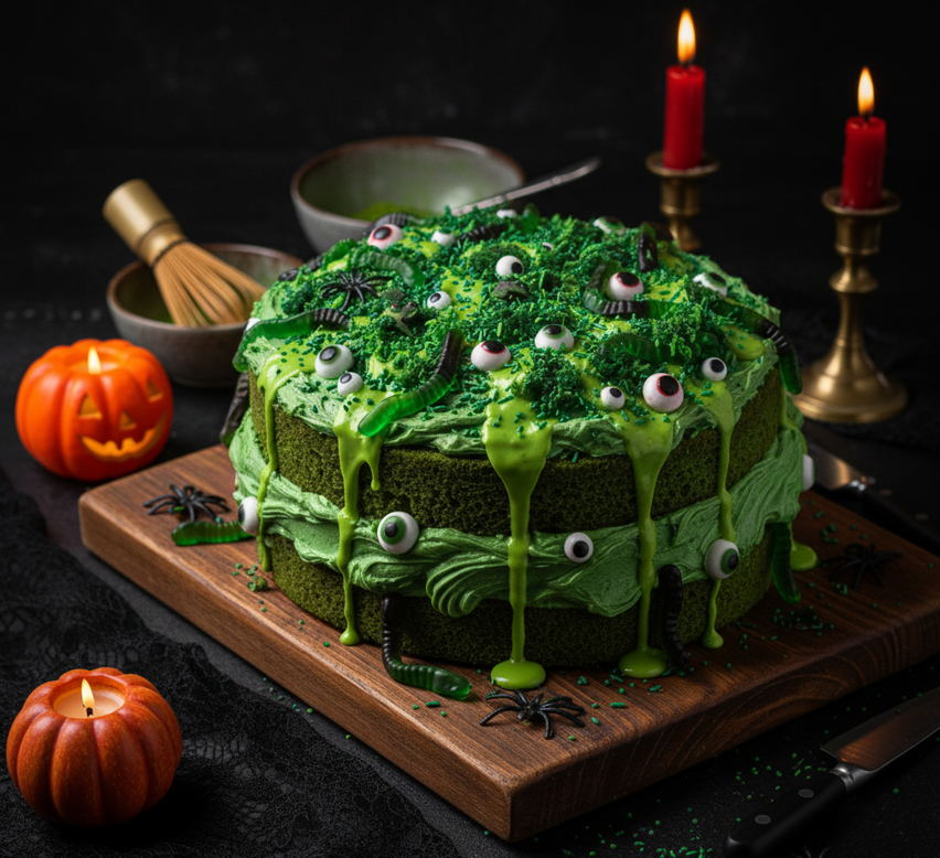 Toxic Swamp Matcha Cake