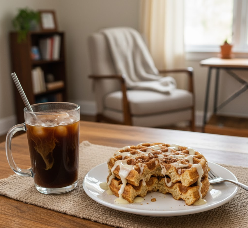 Cinnamon Roll Waffles