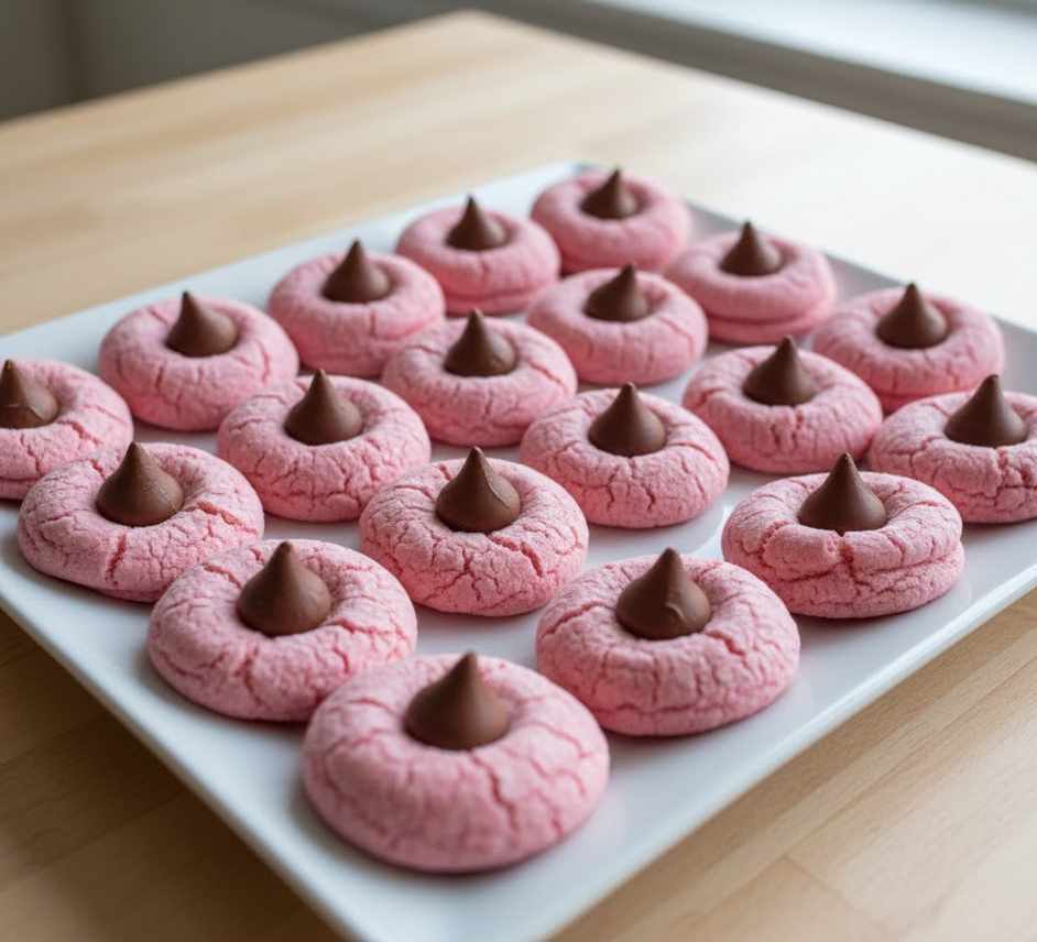 strawberry kiss cookies