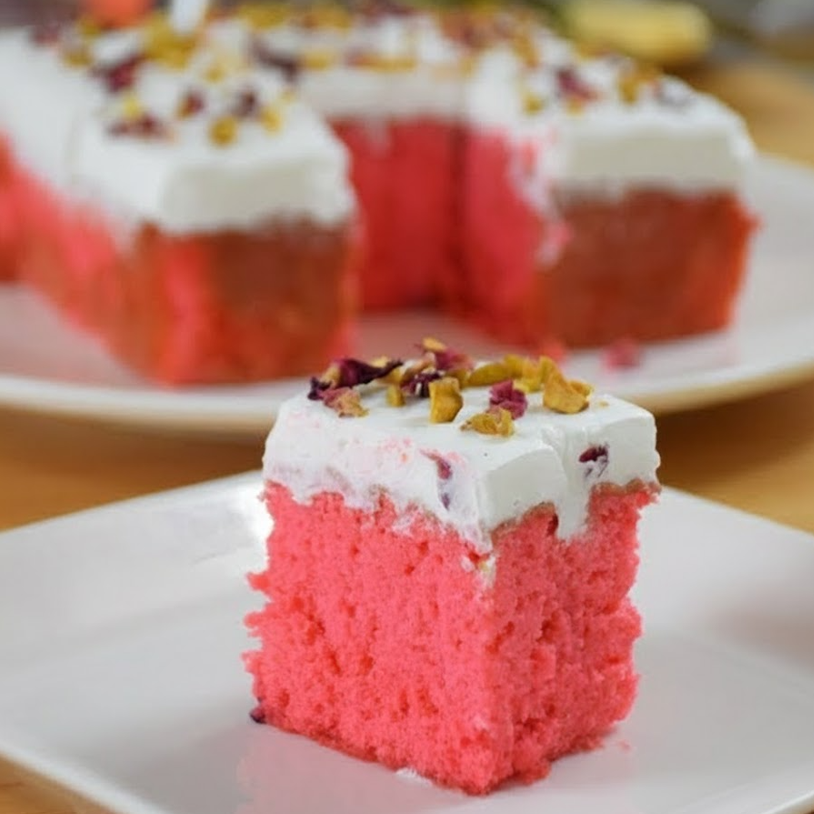Rose-Flavored Milk Cake