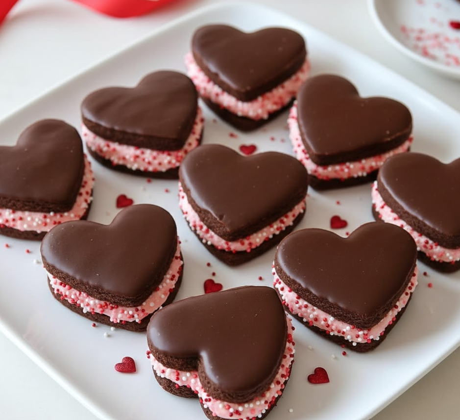 heart sandwich cookies