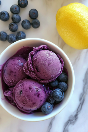 Blueberry Lemon Sorbet