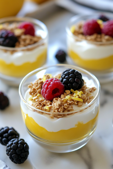 Lemon Curd Yogurt Cups 🍋 No-Bake Creamy Citrus Bliss💛