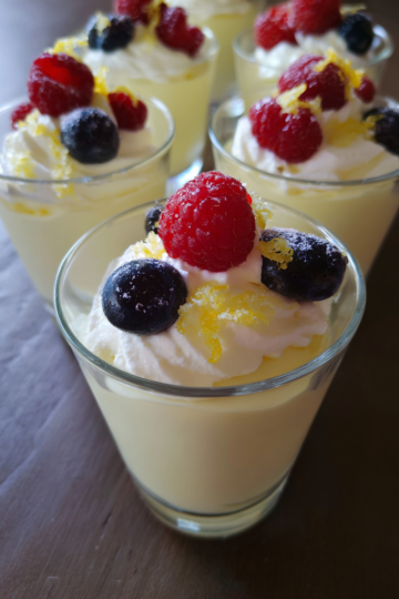 Lemon Mousse in Cups
