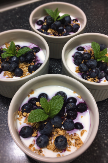 Blueberry & Mint Froyo Ramekins