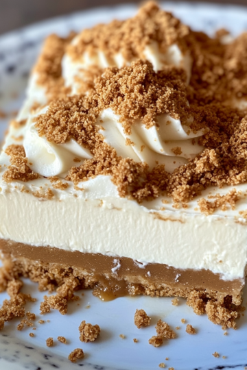 No-Bake Biscoff Cheesecake Slice