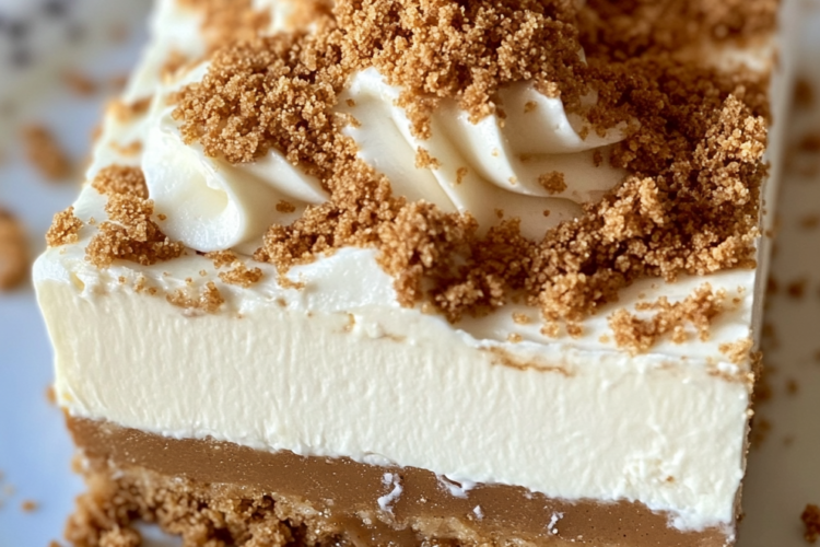No-Bake Biscoff Cheesecake Slice