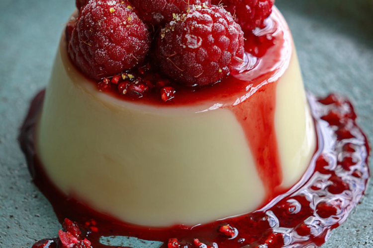 Oat-Milk Panna Cotta with Berry Coulis