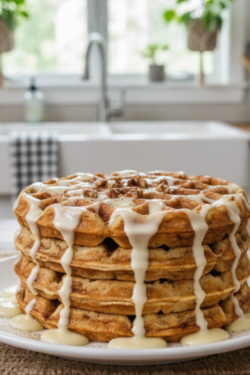 Cinnamon Roll Waffles