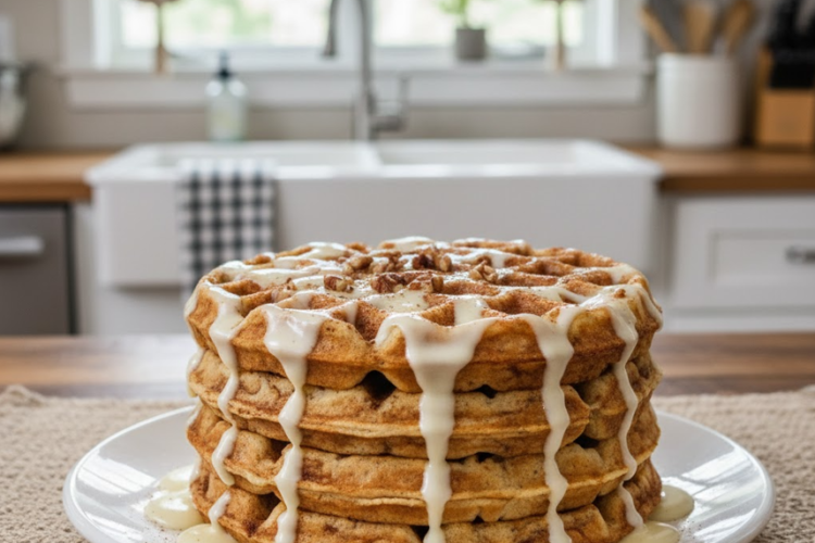 Cinnamon Roll Waffles