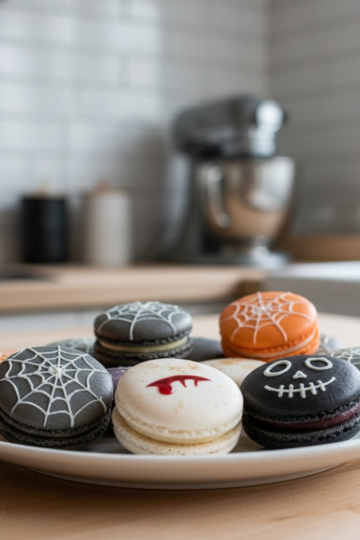 Spooky Elegance Halloween Macarons