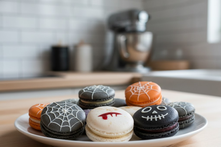Spooky Elegance Halloween Macarons