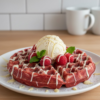 Red Velvet Marble Waffles Recipe 🍓