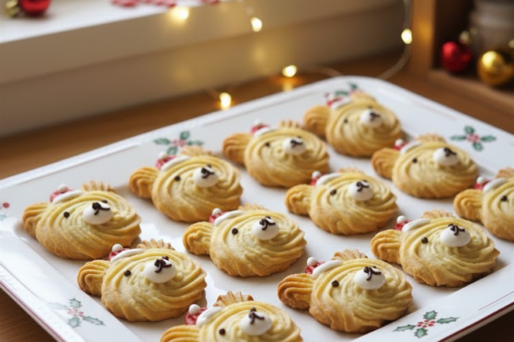 Santa Bear Butter Cookies 🎅🐻