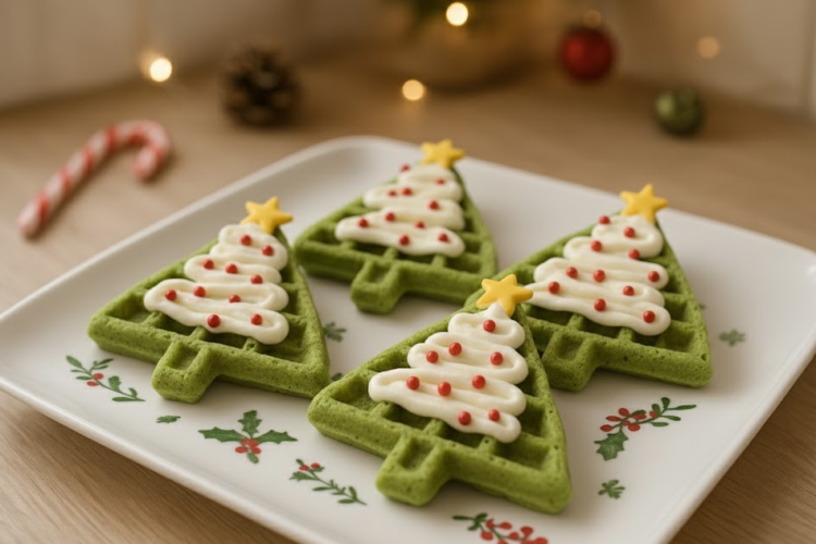 🎄 Christmas Tree Waffles