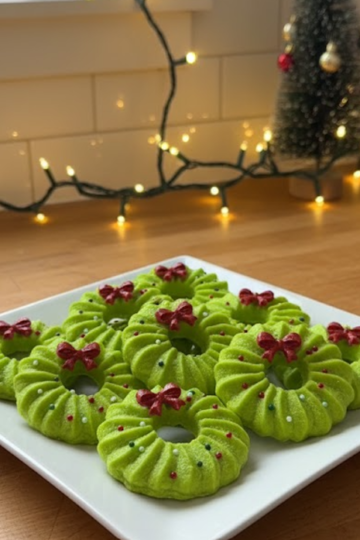 🎄 Christmas Wreath Cookies