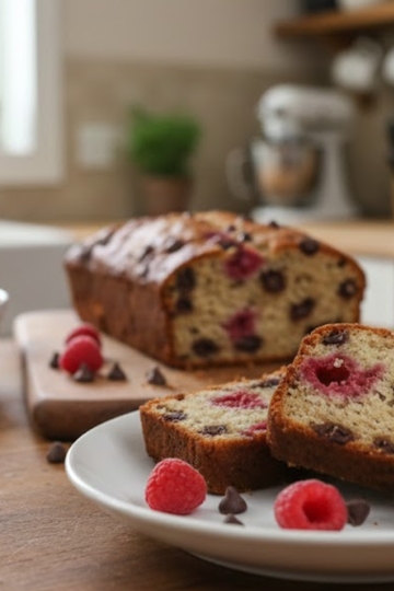 Raspberry Chocolate Banana Bread