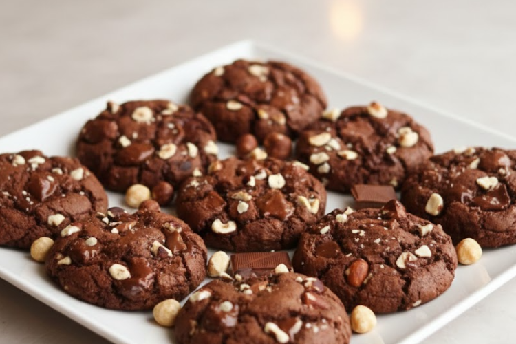 Dark Sweet & Decorative Praline Cookies
