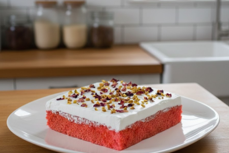 Rose-Flavored Milk Cake