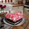 Heart-Shaped Chocolate Ganache Cake