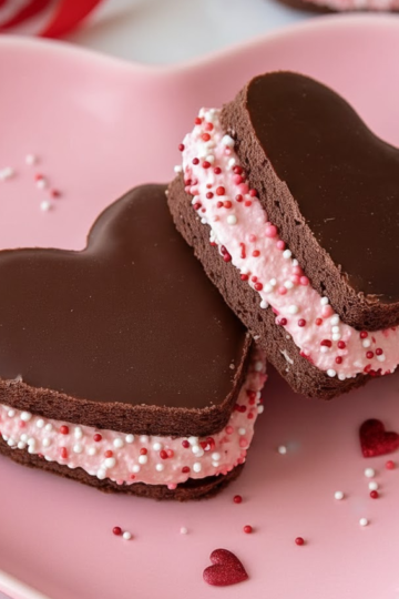 sandwich heart cookies